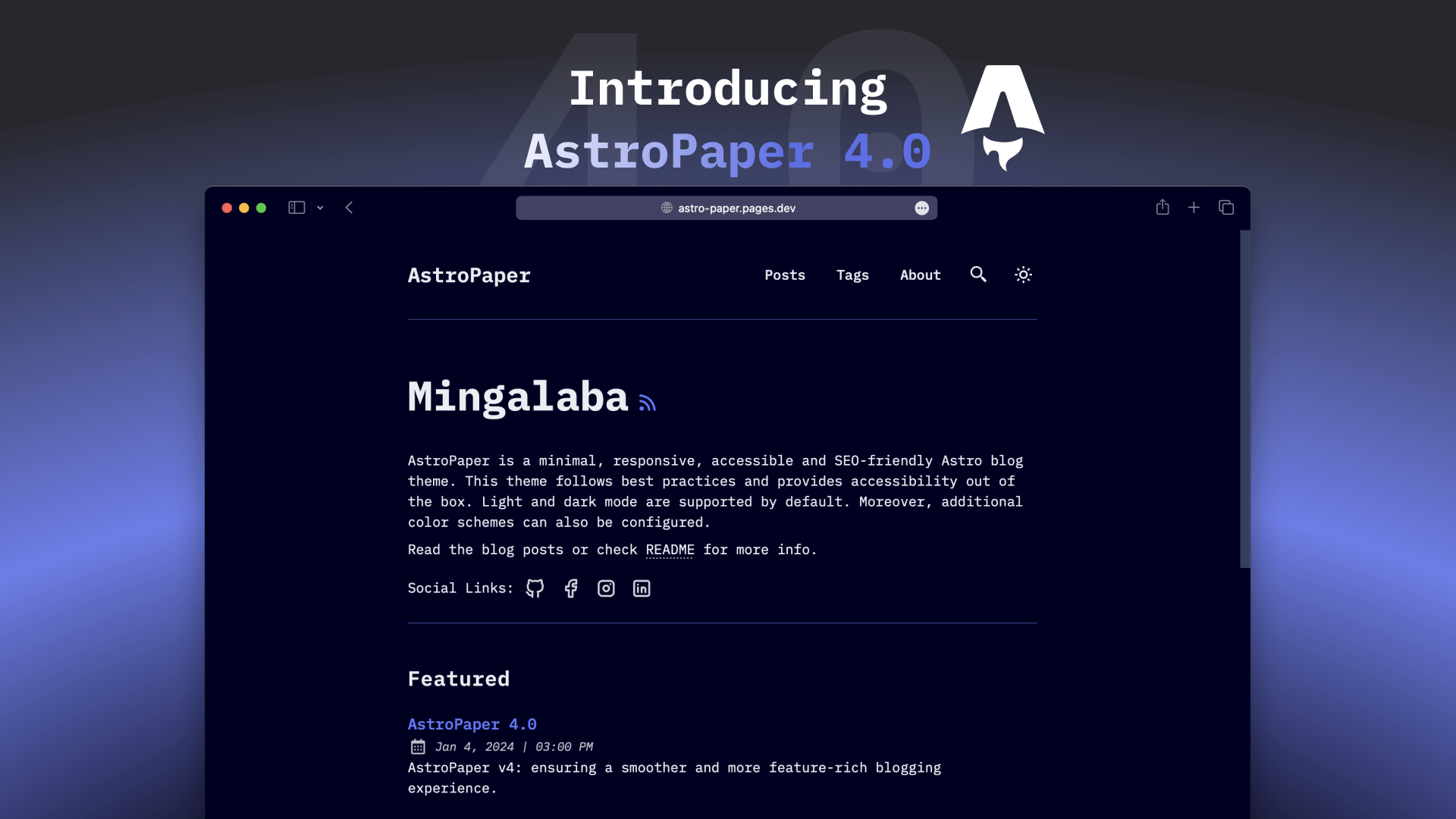 AstroPaper v4: ensuring a smoother and more feature-rich blogging experience.